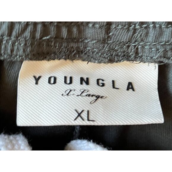 YOUNGLA Green Gray Basketball Gym Sweatpants Jogger Trousers Pants  Mens Size XL - Picture 3 of 9